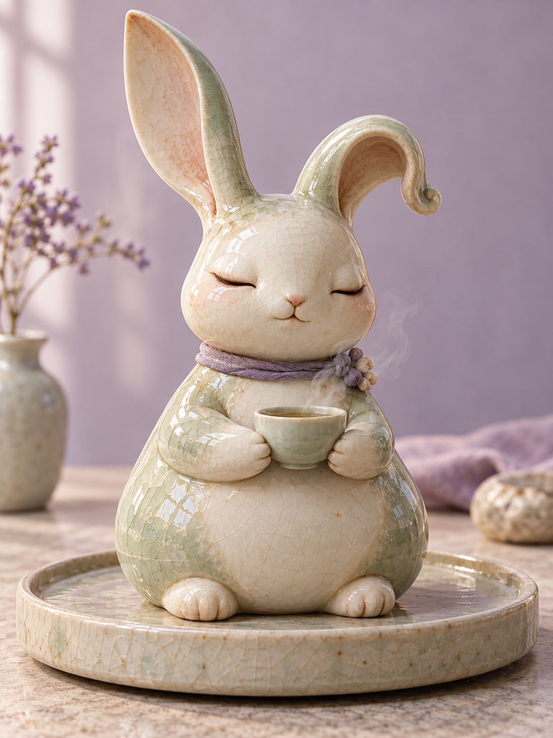 陶瓷茶伴兔